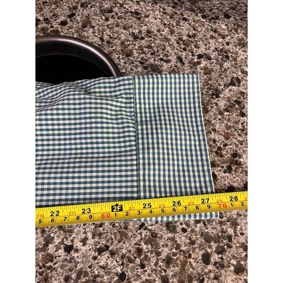 Mens Izod Non-Iron Stretch Gingham Check Dress Shirt 3XLT Cotton Polyester Blend - Picture 9 of 10